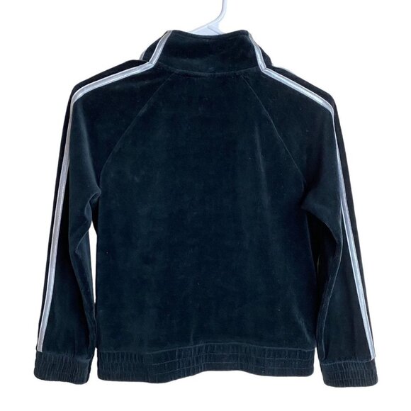 Adidas Girls' Black Iconic Tricot Jogger Full-Zip Jacket Iridescence Stripes Sz - Picture 7 of 7